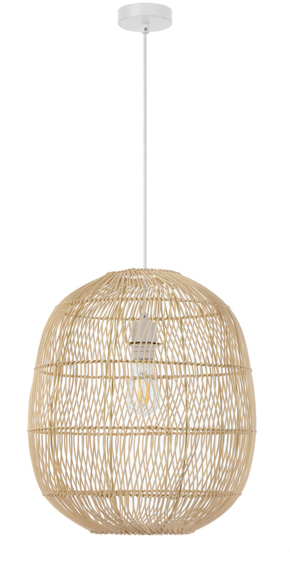 TFS 40 PENDANT 25wE27max D400 H430 cab1.5m NATURAL RATTAN