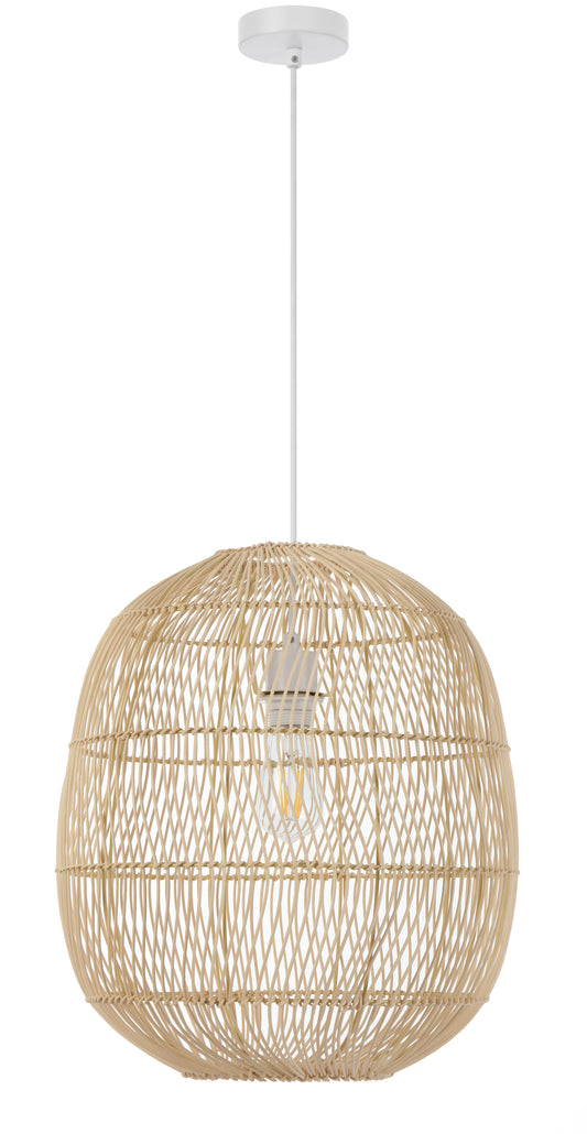 TFS 40 PENDANT 25wE27max D400 H430 cab1.5m NATURAL RATTAN