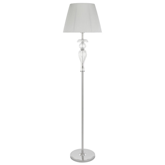 TFS FLOOR LAMP 25wE27max D400 H1650 foot swt CHROME/ CLEAR/ WHITE