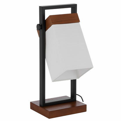 Teraline TFS TABLE LAMP 25wE27max L:175 W:155 H:430 INLINE SWTCH BLACK/WALNUT/IVORY