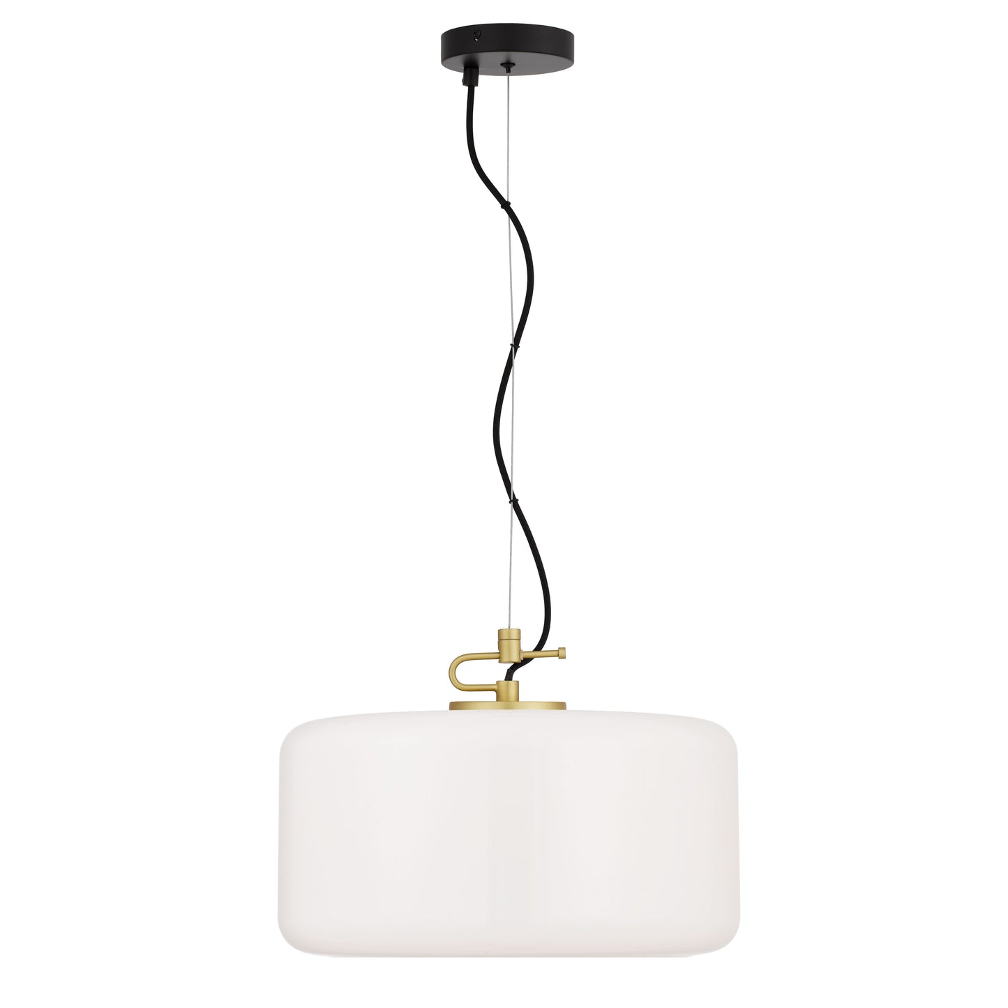 TFS LARGE PENDANT 25wE27max D:400 H:200 cab:2m BRASS MATT/OPAL