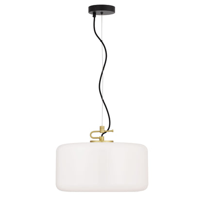 TFS LARGE PENDANT 25wE27max D:400 H:200 cab:2m BRASS MATT/OPAL