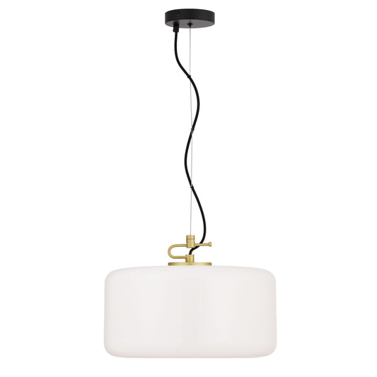 TFS LARGE PENDANT 25wE27max D:400 H:200 cab:2m BRASS MATT/OPAL