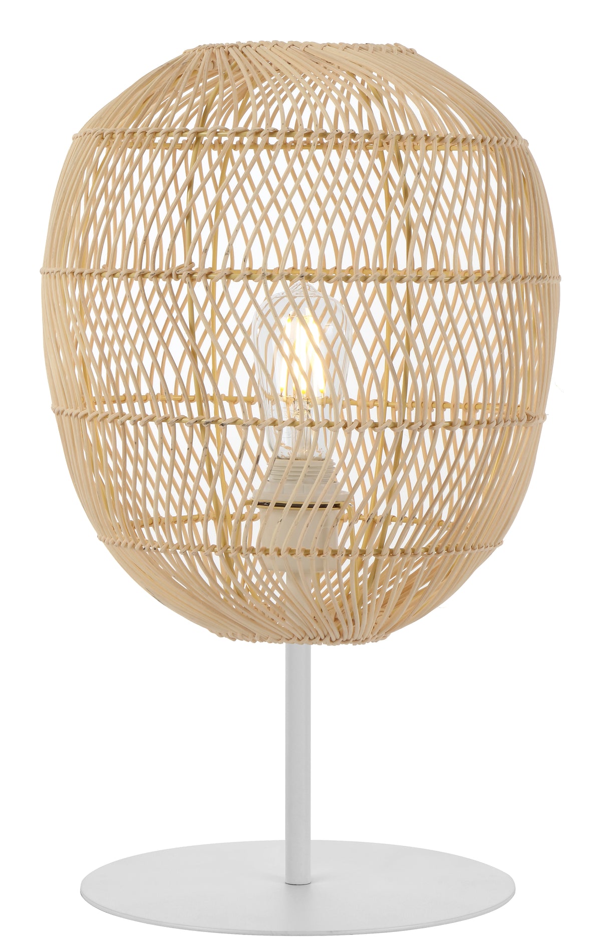 TFS 30 TABLE LAMP 25wE27max D300 H505 (2 parts) WHITE Base / NATURAL Shade