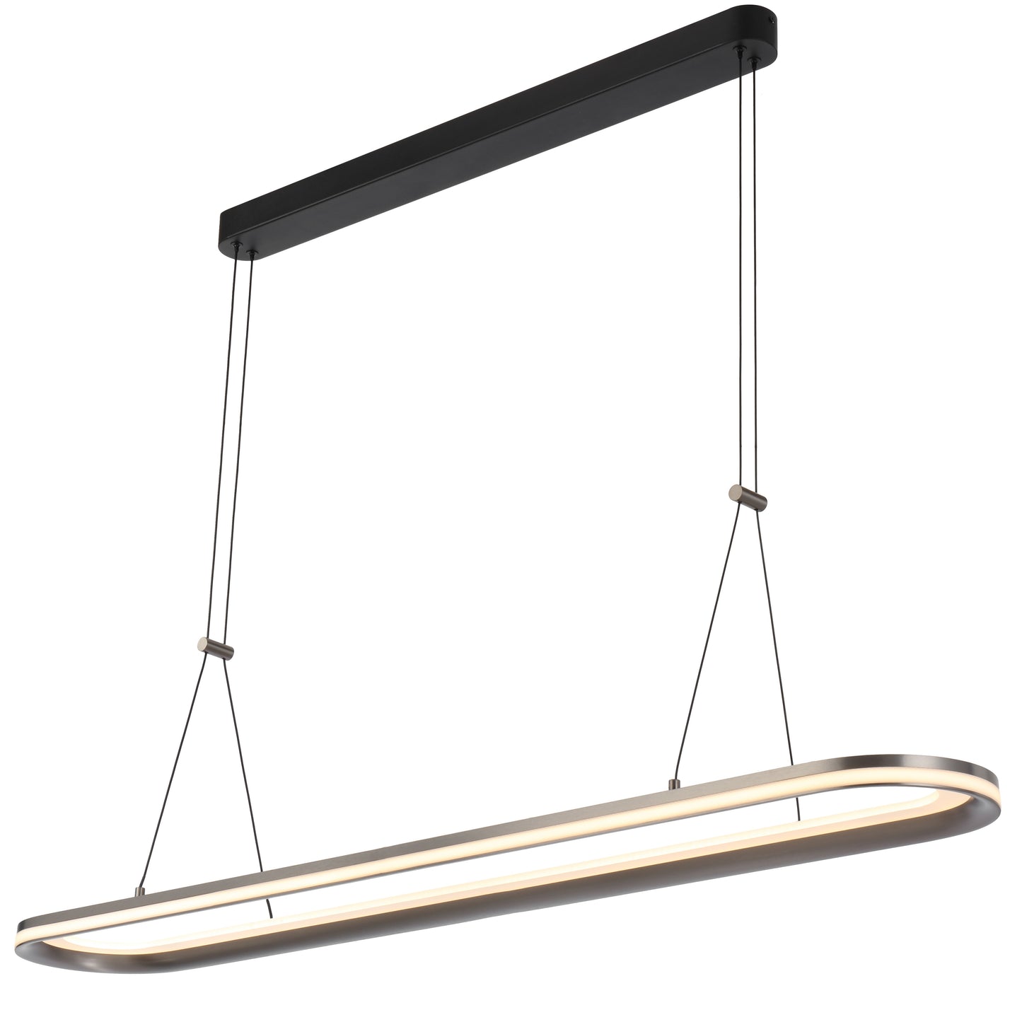 TFS RECTANGLE PENDANT 76wLED L1170 W200 3000K DIM 3230Lm CAB 2m PEARL GREY/FROST