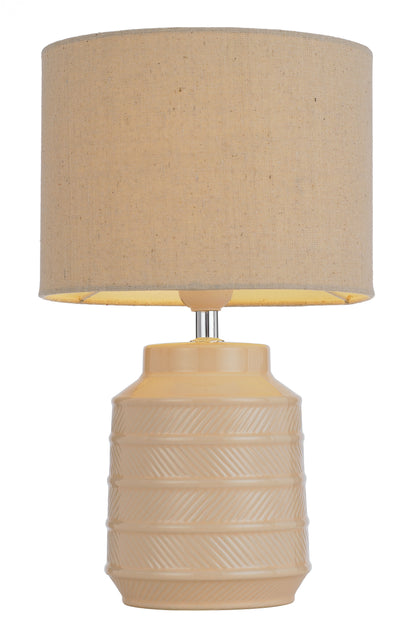 TFS CERAMIC TABLE LAMP 25wE27max H:350 D:220 CREAM/CREAM