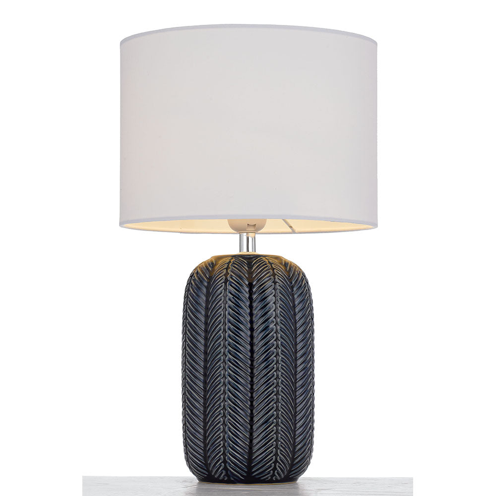 TFS CERAMIC TABLE LAMP 25wE27max H:490 D:300 BLUE/WHITE