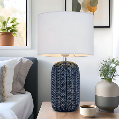 TFS CERAMIC TABLE LAMP 25wE27max H:490 D:300 BLUE/WHITE