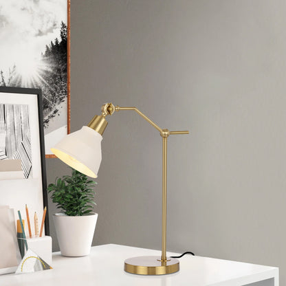TFS 15 TABLE LAMP 25wE27max L320 W160 H500 INLINE SWTCH ANT GOLD/BEIGE 9001