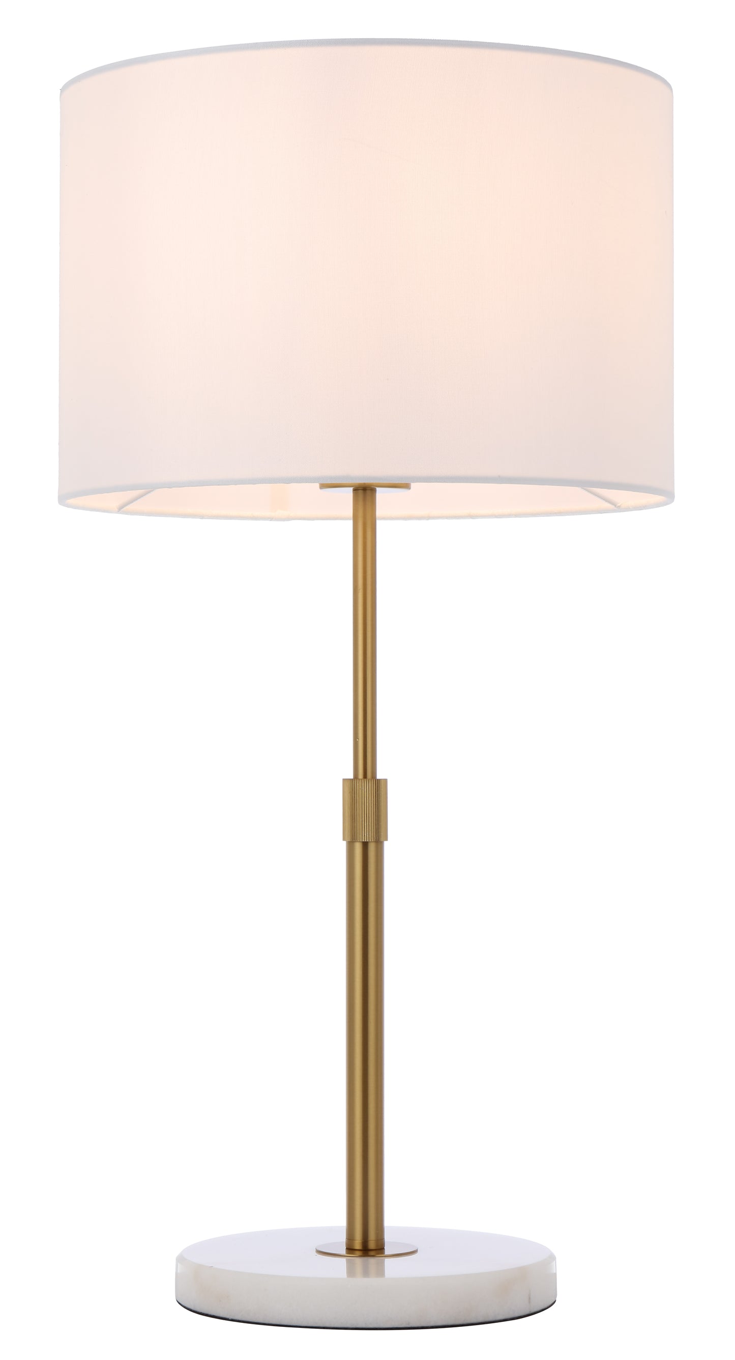 TFS TABLE LAMP 25wE27max H:550max D:300 inline switch WHITE MARBLE/ANT GOLD/IVORY