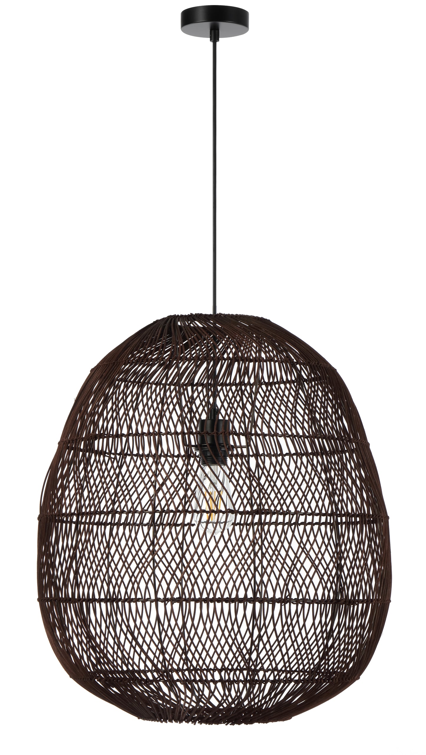 TFS 50 PENDANT 25wE27max D500 H550 cab1.5m BROWN RATTAN