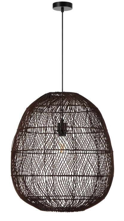 TFS 50 PENDANT 25wE27max D500 H550 cab1.5m BROWN RATTAN