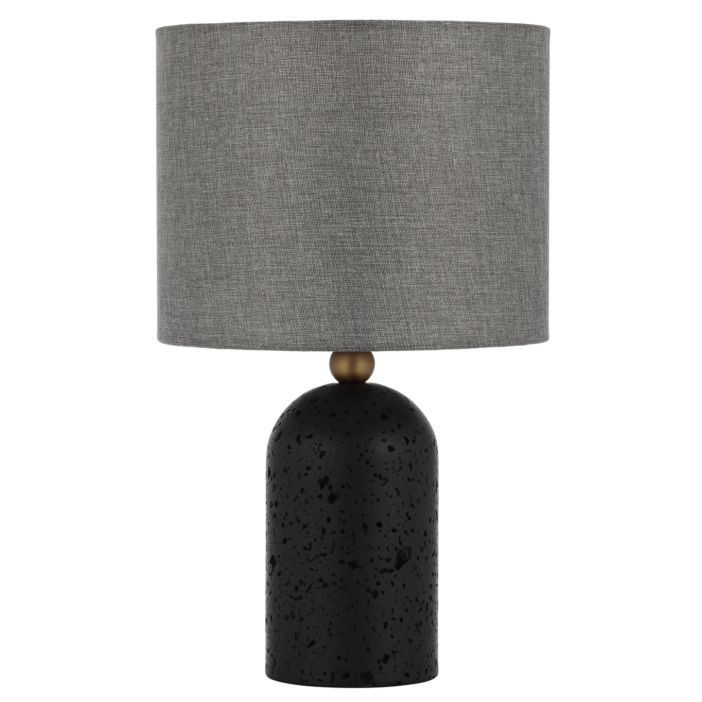 Murcia TFS TABLE LAMP 25wE27max D:250 H:420 inline swth BLACK TRAVERTNE/DARK ANT BRAS/ DGREY