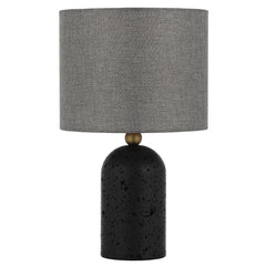 Murcia TFS TABLE LAMP 25wE27max D:250 H:420 inline swth BLACK TRAVERTNE/DARK ANT BRAS/ DGREY