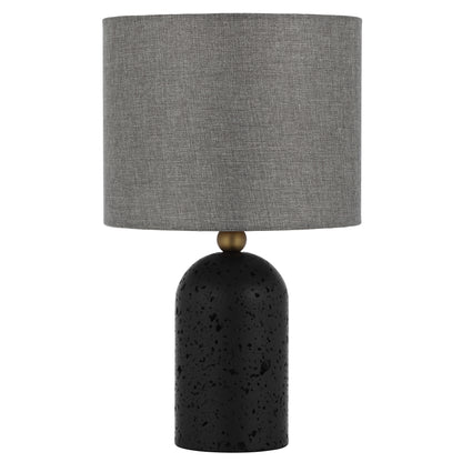 Murcia TFS TABLE LAMP 25wE27max D:250 H:420 inline swth BLACK TRAVERTNE/DARK ANT BRAS/ DGREY