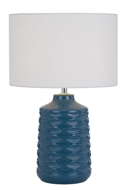 TFS CERAMIC TABLE LAMP 25wE27max H:425 D:280 BLUE/WHITE