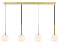 TFS 4 PENDANT 4*3wG9 NON-DIM L900D110cab2.0 ANT.GOLD / OPAL MATT / 3000K