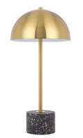 TFS TABLE LAMP 2x25wE27max D:250 H:500 inline switch BLACK TERRAZZO / ANT GOLD