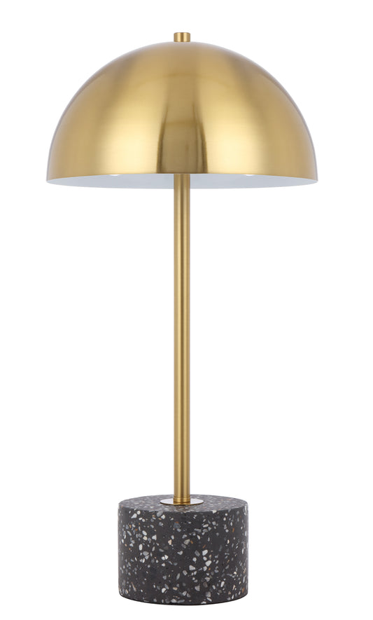 TFS TABLE LAMP 2x25wE27max D:250 H:500 inline switch BLACK TERRAZZO / ANT GOLD