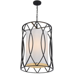 TFS 45 PENDANT 4x25wxE14max D450 H730 CHAIN 2M TEXTURED BLACK
