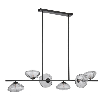 Annecy TFS 6 LTS PENDANT 6x6wG9max L1500 GLASS D200 BLACK / SMOKE GLASS