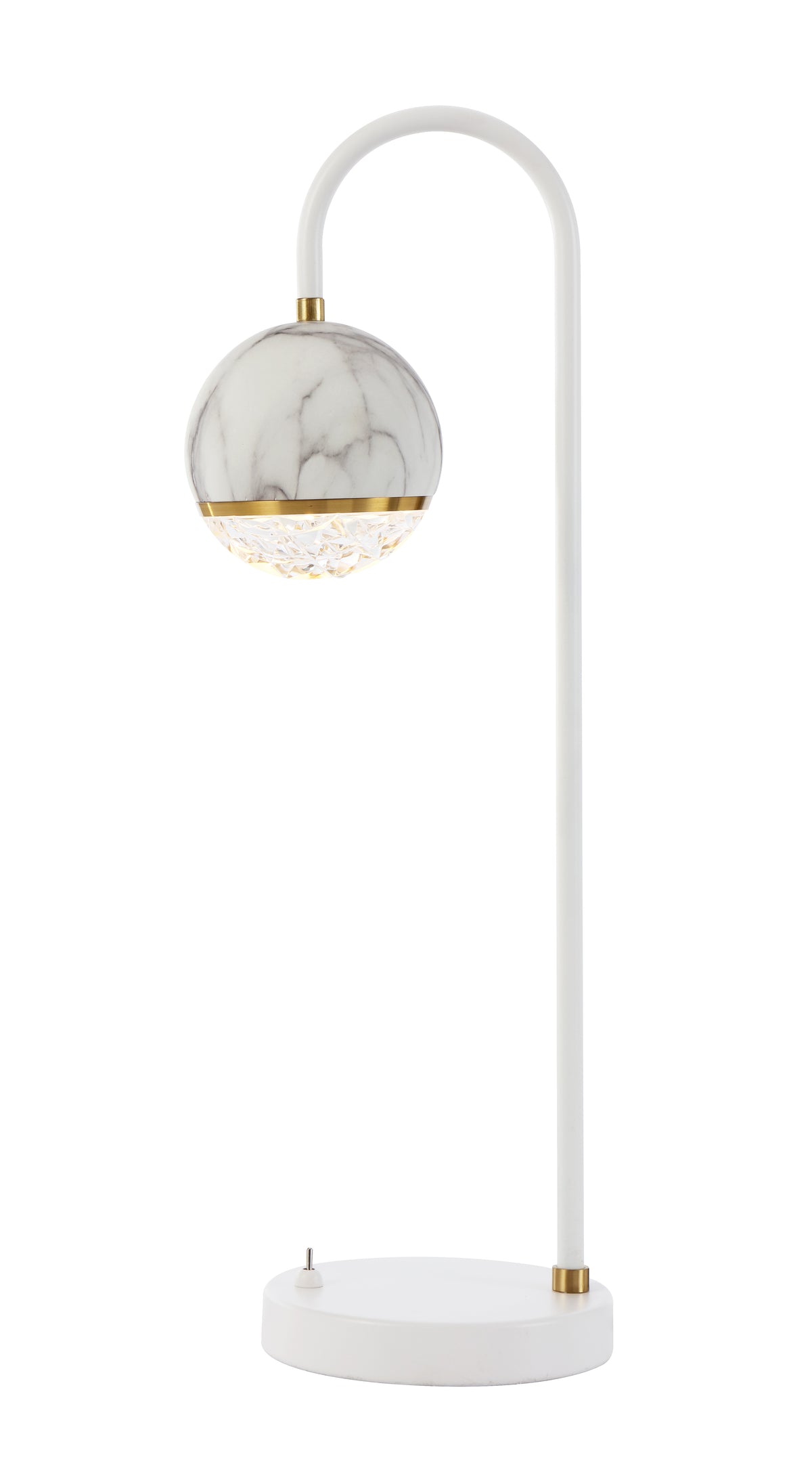 TFS TABLE LAMP 6wG9 D:xxx H:xxx WHITE MATT/WHITE MARBLE LOOK