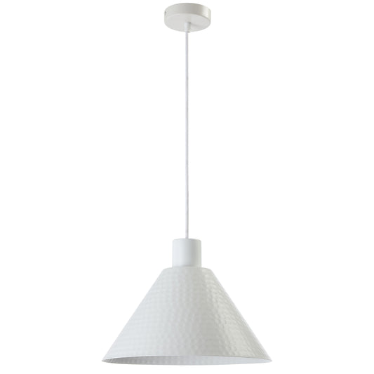 TFS 32CM PENDANT 25wE27max D320 H170 TEX 2M WHITE SATIN