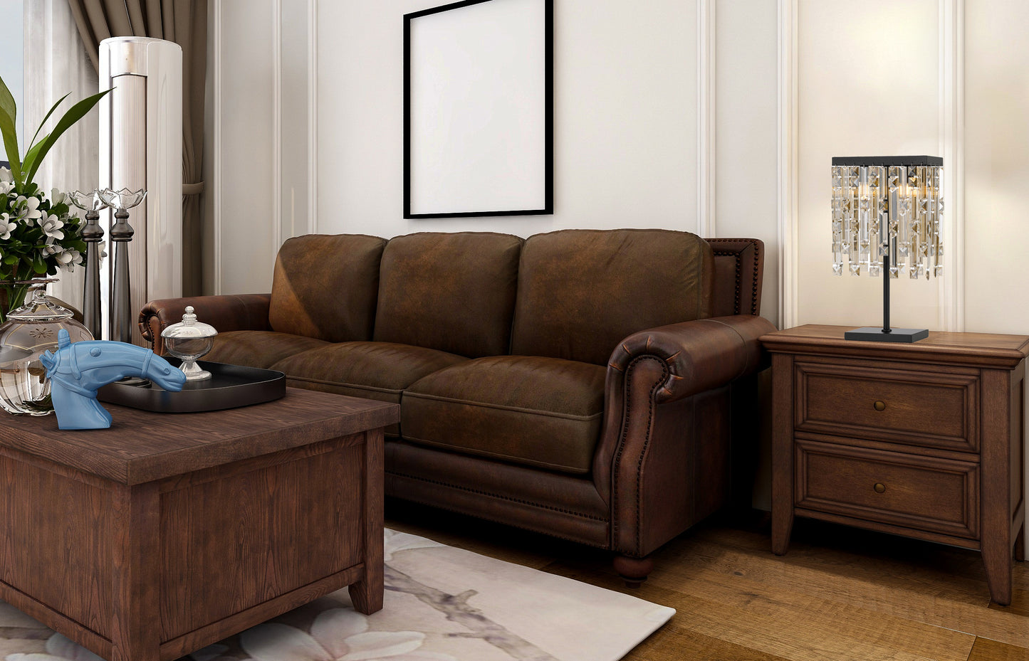 TFS 2 LIGHTS TABLE LAMP 2 x 28wG9max L:250 H:450 BLACK/CHAMPAGNE Inline Switch