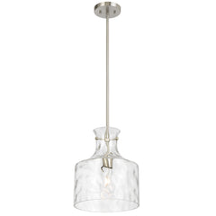Norastone TFS 1LT PENDANT 25wE27max D:280 H:330 ROD 1.5m NICKEL MATT/CLEAR WATER STREAK