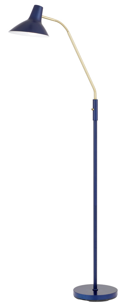 TFS FLOOR LAMP 25wE27max H:1580 D:230 BLUE/ BRASS MATT/BLUE ROCKET SWITCH