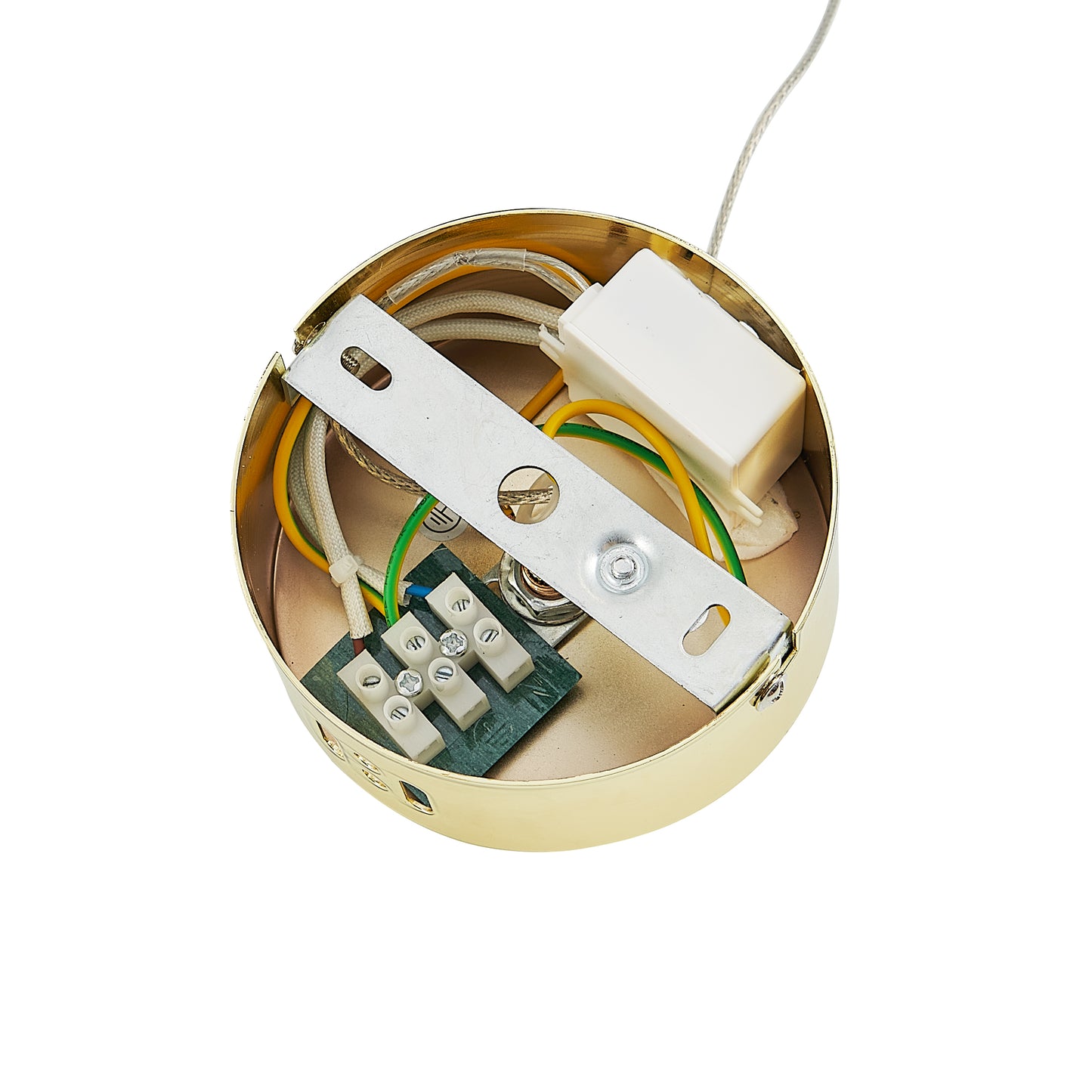 TFS 1 LT PENDANT 5wLED 3000K D:90 H:85 400Lm CAB.2m GOLD/ BUBBLE GLASS