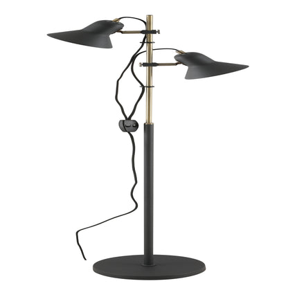 TFS 2 FLOOR LAMP 2*6wGU10 max H1530 D230 DARK GREY / ANTIQUE BRASS