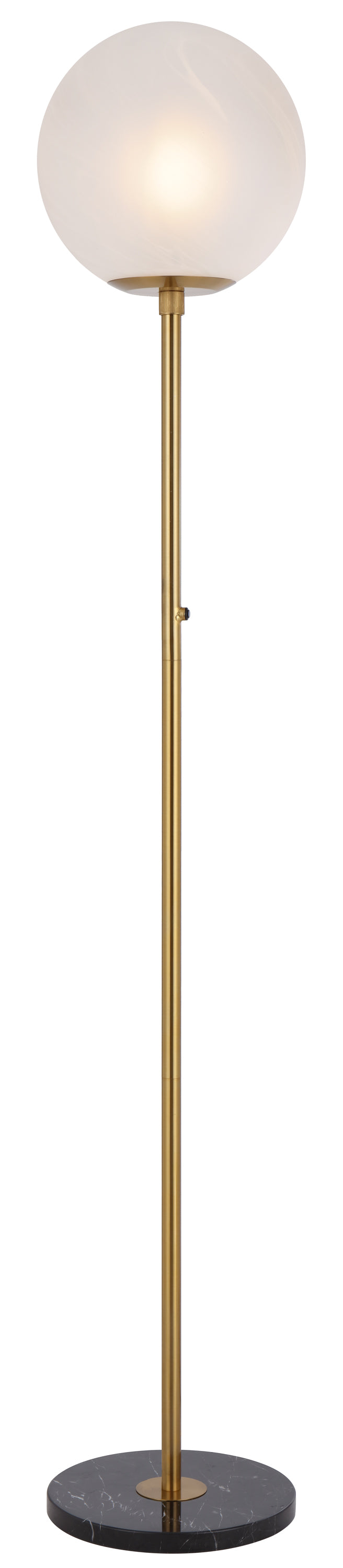 TFS FLOOR LAMP 25wE27max D:300 H:1650 BUTTON SWITCH BLCK MARBLE/ANT GOLD/ALABASTRO