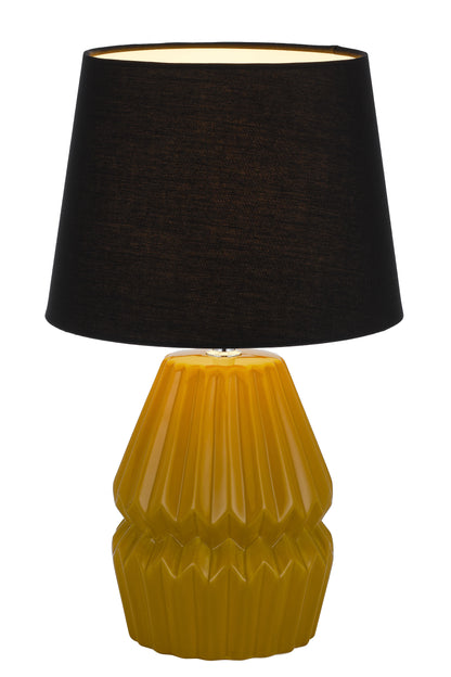 TFS CERAMIC TABLE LAMP 25wE27max H:385 D:230 BUTTERSCOTCH/BLACK