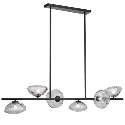 Annecy TFS 6 LTS PENDANT 6x6wG9max L1500 GLASS D200 BLACK / SMOKE GLASS