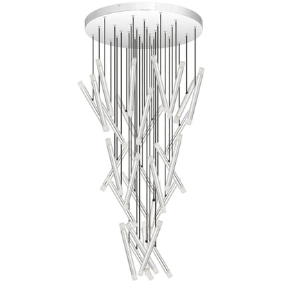 TFS PENDANT 60*1.5wLED canopy D:600 PVC 3M 3000K IP20 NON-DIM CHROME