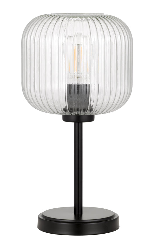 TFS TABLE LAMP 25wE27max D:205 H:390 BLACK/CLEAR