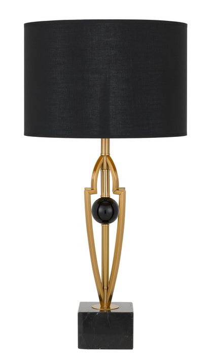 TFS TABLE LAMP 25wE27max D:350 H:700 Inline Switch BLACK / ANTIQUE GOLD