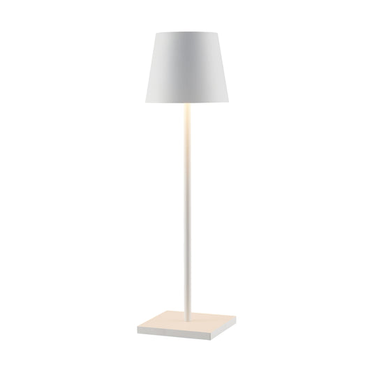 TFS RECHARGEABLE TABLE LAMP 3wLED D108 H380 IP54 1.5M 3000 K 300LM 2X2000mah WHITE SAND