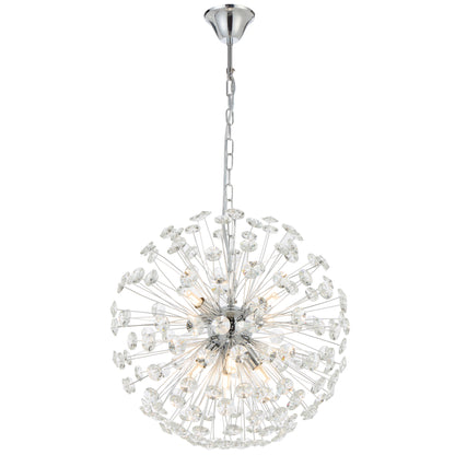 TFS 8 LT PENDANT 8x6wG9max D:400 CHAIN 2M CRYS H:160 CHROME / CLEAR