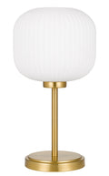 TFS TABLE LAMP 25wE27max D:205 H:390 ANTIQUE GOLD/OPAL MATT