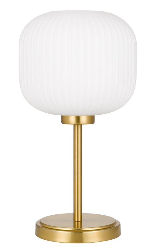 TFS TABLE LAMP 25wE27max D:205 H:390 ANTIQUE GOLD/OPAL MATT