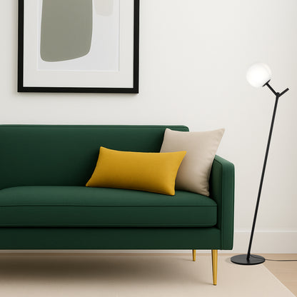 TFS FLOOR LAMP 25wE27max D:200 H:1510 BASE PLATE:280 Foot Switch BLACK/OPAL MATT