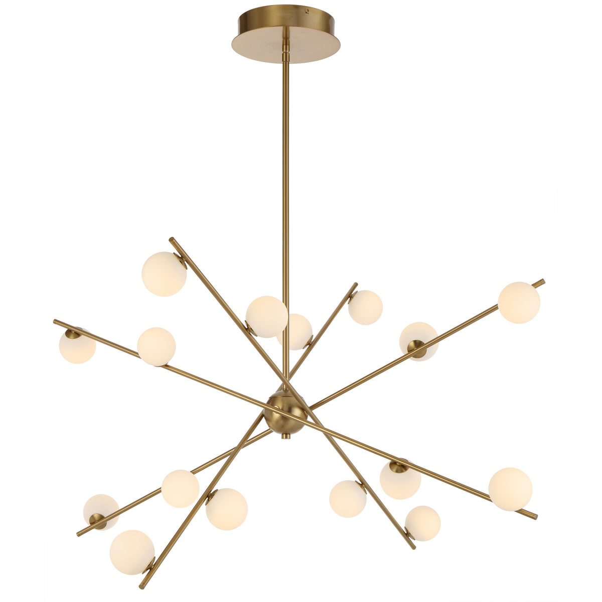 TFS 16 LT PENDANT 16x3wLED D970 H360 TRIAC-DIM ROD 2*600+ 1*300 ANT GOLD / OPAL MATT