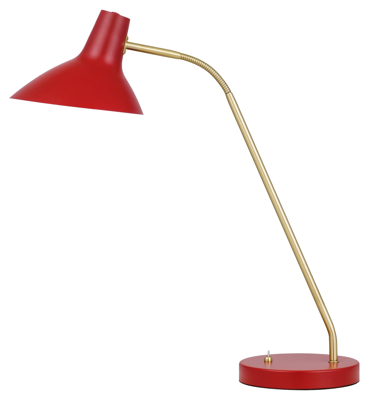 TFS TABLE LAMP 25wE27max H:645 D:180 RED/ BRASS MATT/RED ROCKET SWITCH