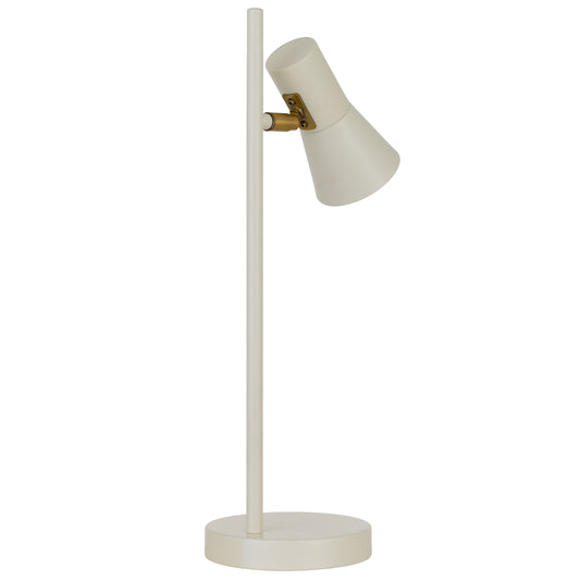 TFS TABLE LAMP 6wGU10max 174x140x450 INLINE SWT BEIGE SATIN/BRASS/WHITE INSIDE