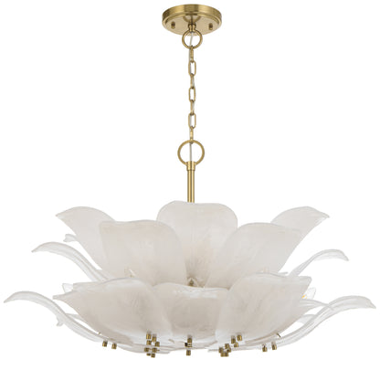 TFS 12LT PENDANT 12x25wE14max D:770 H:500 BRASS / 24pcs FROST GLASS