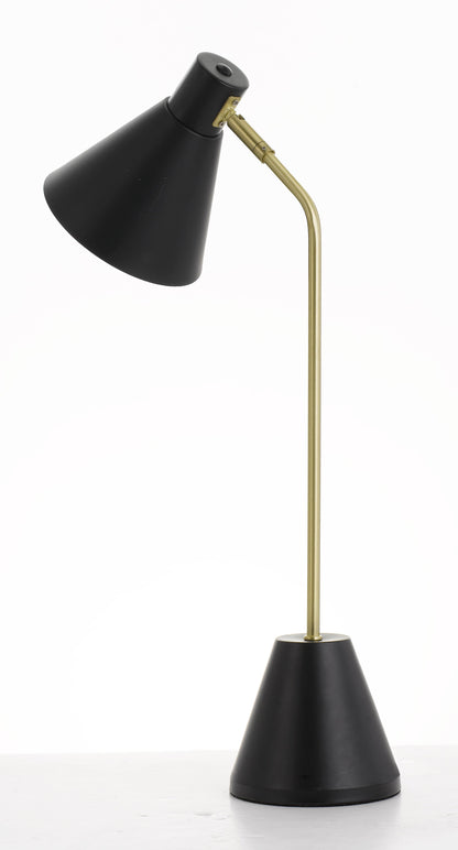 TFS TABLE LAMP 25wE14max D:140 H:540 cab:2.0M BRASS MATT/BLACK