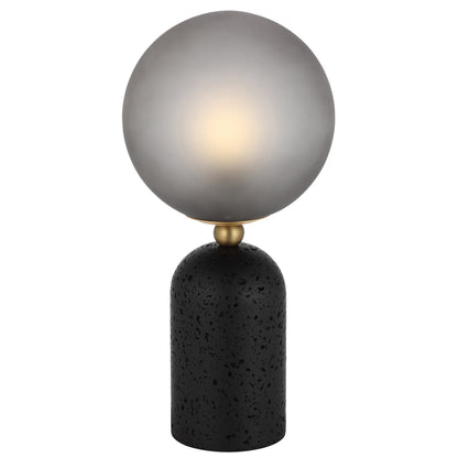 TFS TABLE LAMP 25wE27max D:200 H:420 INLINE BLACK TRA/ DARK ANT BRASS/GREY SMOKE