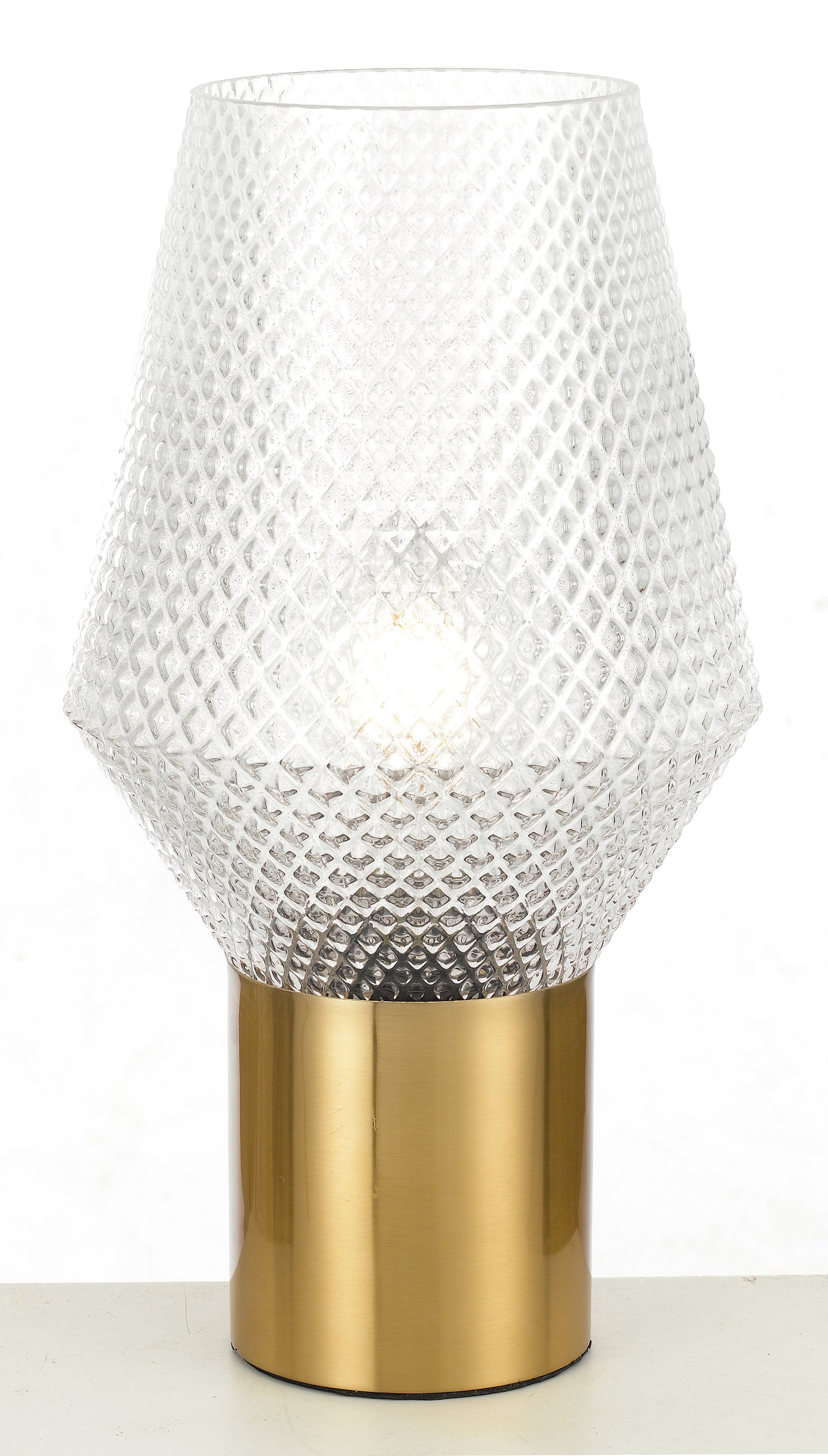 TFS TABLE LAMP 25wE27max D200 H350 CLEAR / ANT.GOLD
